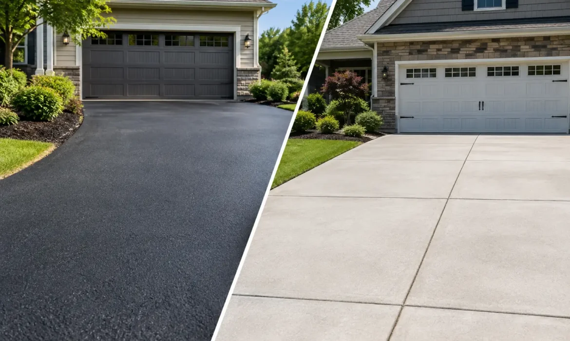 Asphalt Vs Concrete Driveways For Maryland Homes